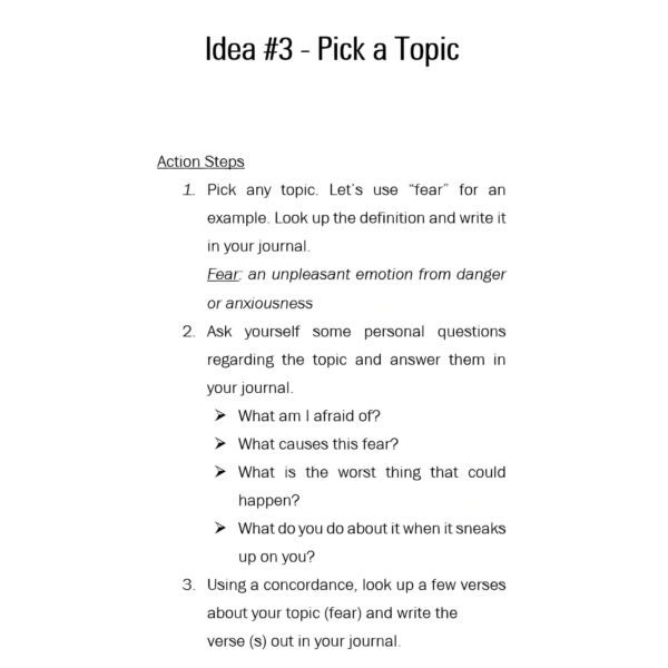 Pick a Topic